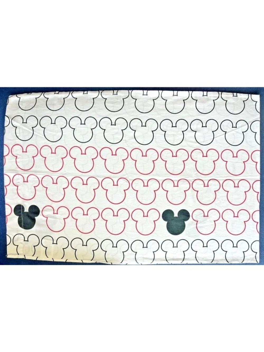 DISNEY HOME Pillow Case Standard Mickey Mouse Red White Black